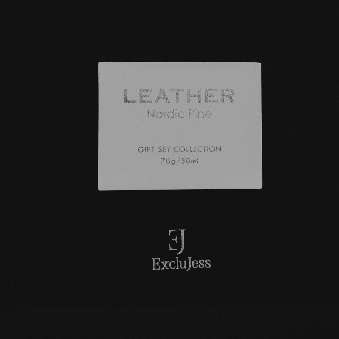 Nordic Pine leather feel gift pack: geurkaars en geurstokjes, foto 5