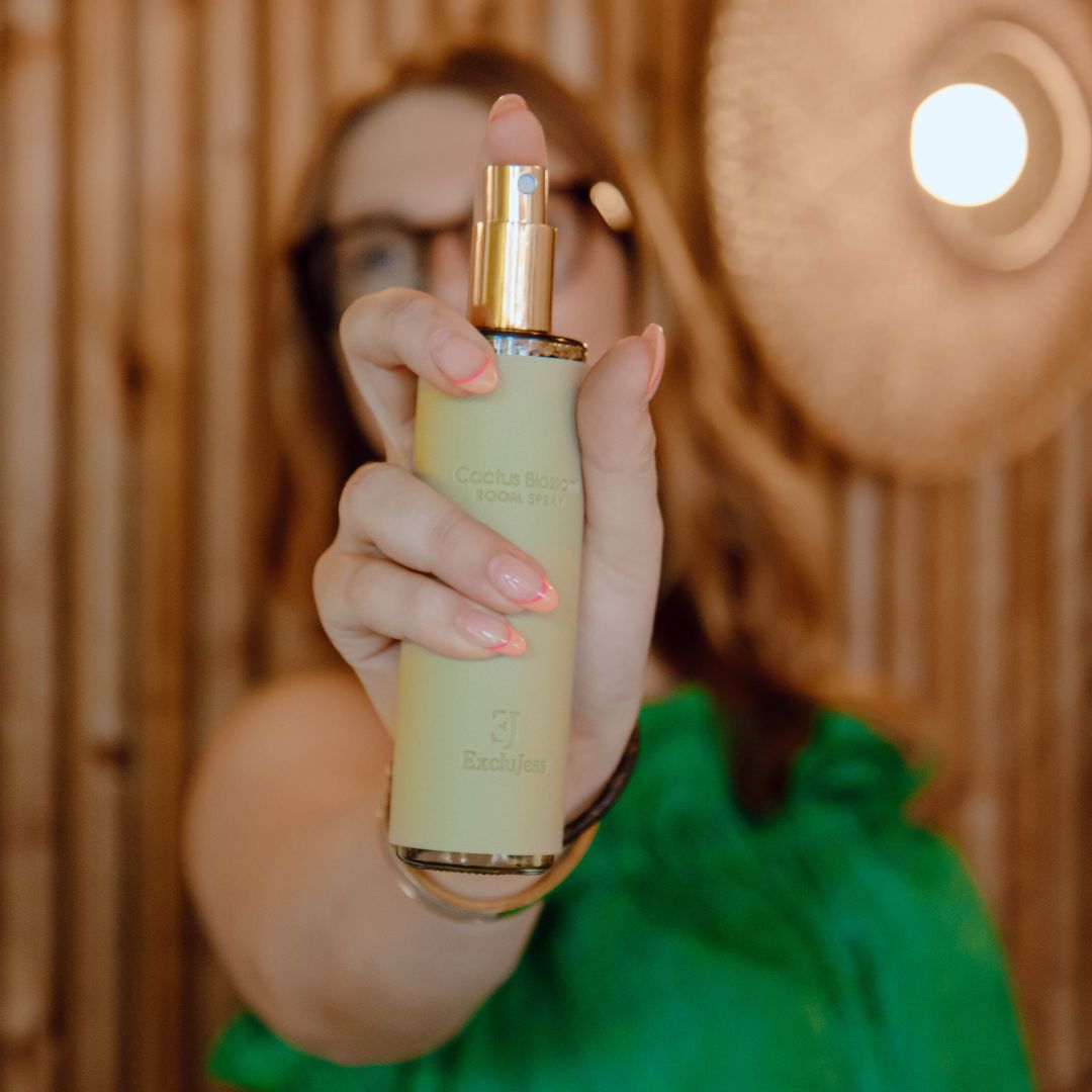 Cactus en blossom green leather feel roomspray