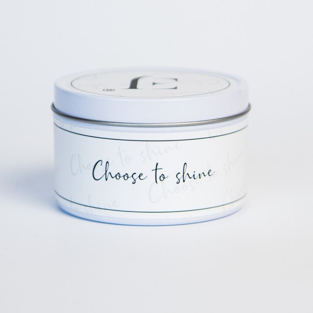 Quote kaars in blik - Choose to shine-5