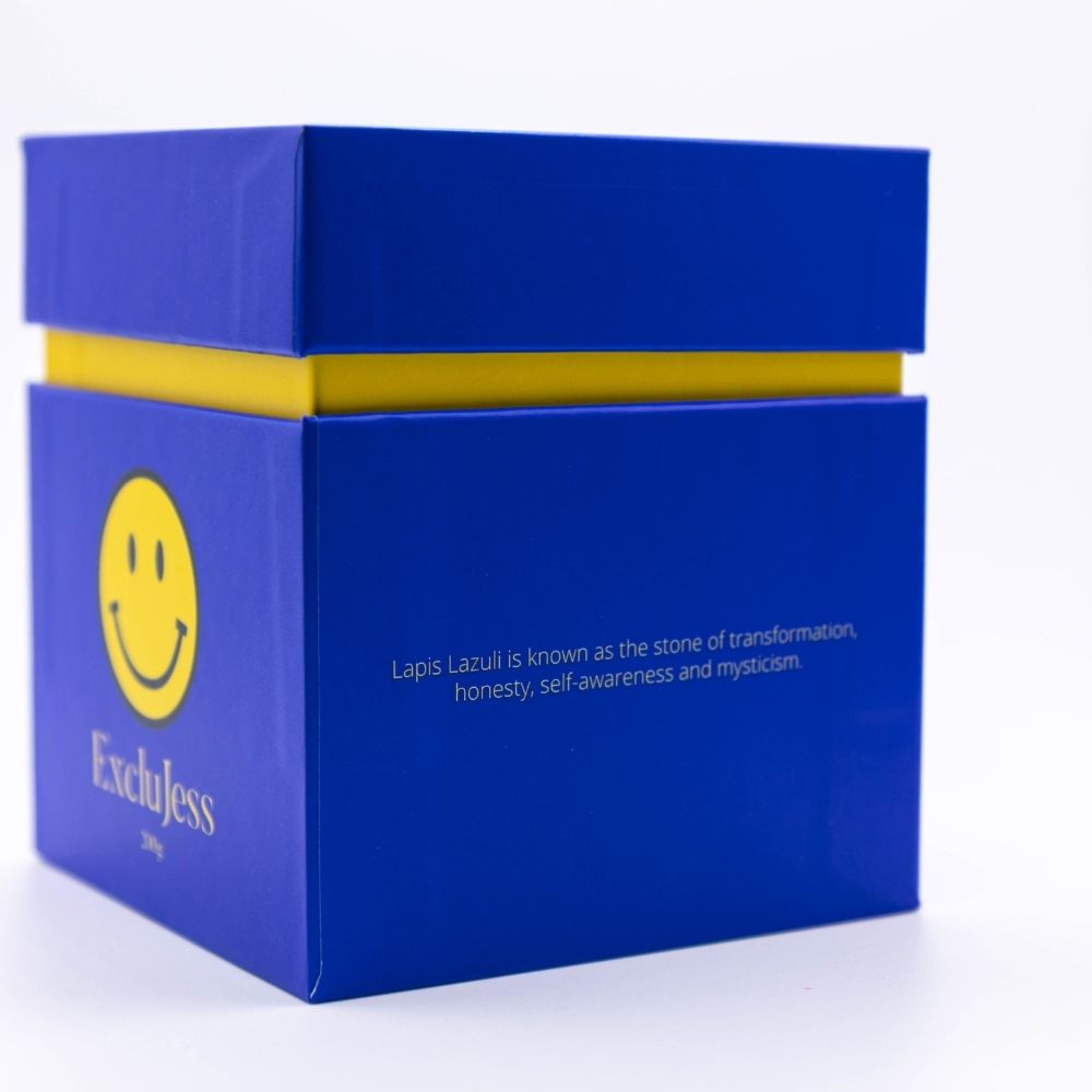 Smiley kaars - Blauw-3