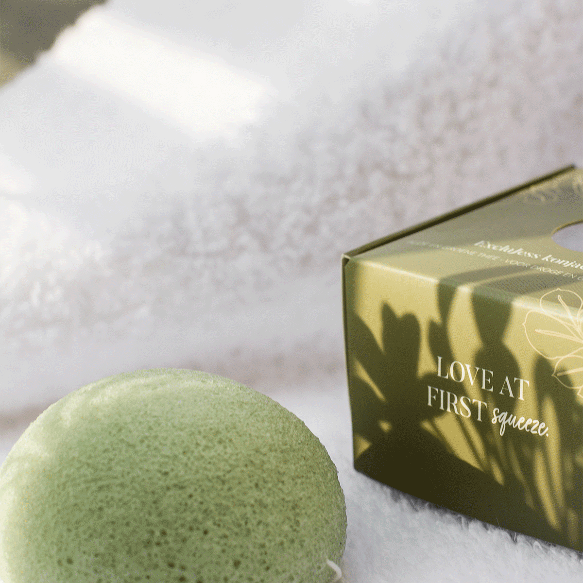 Aloë en groene thee konjac spons