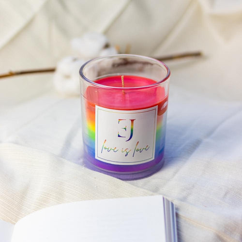 regenboogkaars love is love natuurlijke sojawas-1